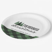 ファームハウスクリスマスプレッドファミリーネーム紙プレート ペーパープレート (アングル)