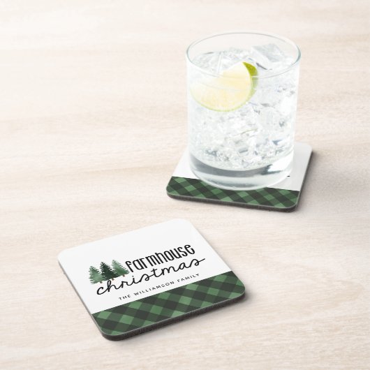 ファームハウスクリスマスプレッドファミリー名コースターセット コースター (右側)