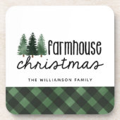 ファームハウスクリスマスプレッドファミリー名コースターセット コースター (正面)