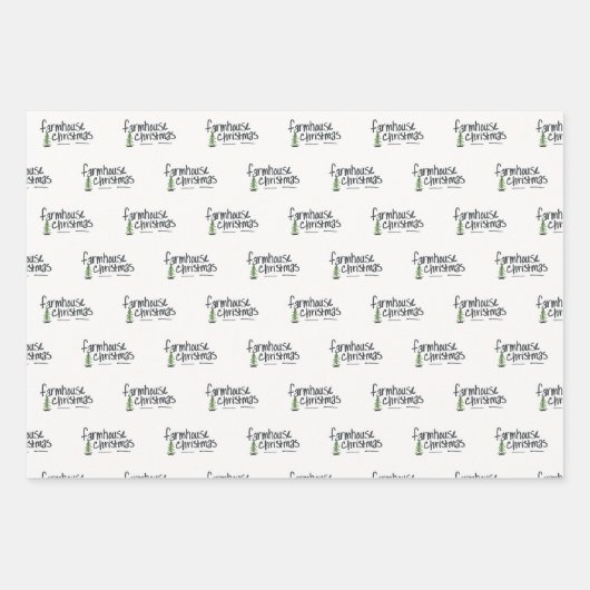 ファームハウスクリスマス ラッピングペーパーシート (正面)