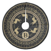 ファームハウスグラムブラック&タウペディアー〔雄ジカの〕枝角&バックス フリース ツリースカート (正面)