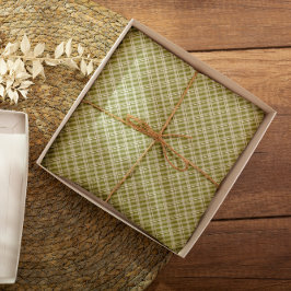 ファームハウスグリーンタータンチェックプレイド 薄葉紙