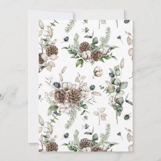 ファームハウスグリーンリースメリークリスマスフォトホー シーズンカード (裏面)