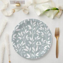 ファームハウスグリーンリーフかわいらしつる植物 ペーパープレート