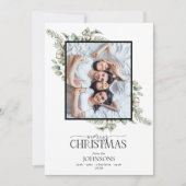 ファームハウスグリーンリーメリークリスマスフォトホリデーC シーズンカード (正面)