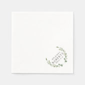 ファームハウスグリーンリー |名前をカスタムする結婚ズ スタンダードカクテルナプキン (正面)