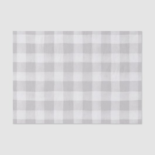 ファームハウスグレイ&ホワイトバッファロープレイドティッシュペーパー 薄葉紙 (正面)