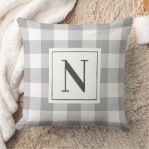 ファームハウスグレーギンガムチェックプラッドモノグラム