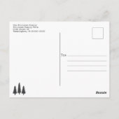 ファームハウスグレーバッファロープレイメリークリスマスカード ポストカード (裏面)