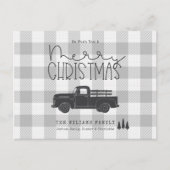 ファームハウスグレーバッファロープレイメリークリスマスカード ポストカード (正面)