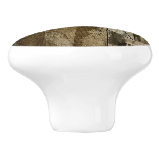 ファームハウスグレーバーンウッドウエスタンカントリースター セラミックノブ (側面)