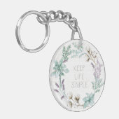 ファームハウスコットンタイポグラフィ保ライフシンプル キーホルダー (正面左)