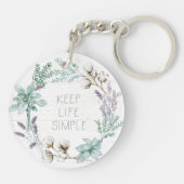 ファームハウスコットンタイポグラフィ保ライフシンプル キーホルダー (裏面)