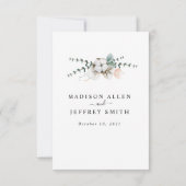 ファームハウスコットンユーカリ結婚ス詳細カード 出欠カード (裏面)