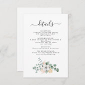 ファームハウスコットンユーカリ結婚ス詳細カード 出欠カード (正面/裏面)