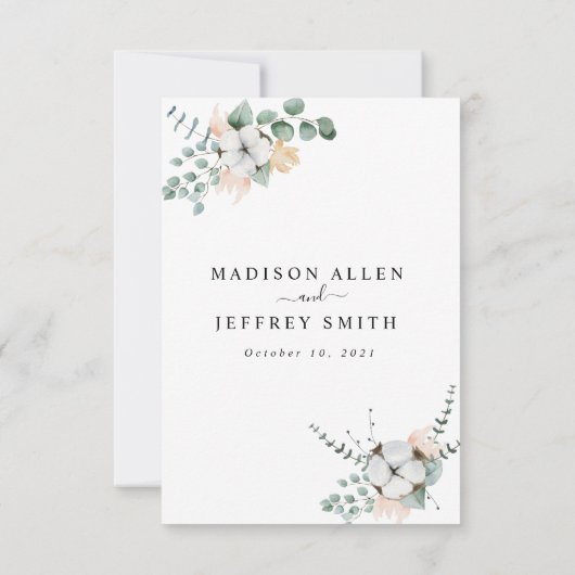 ファームハウスコットンユーカリ結婚プツス 出欠カード (裏面)