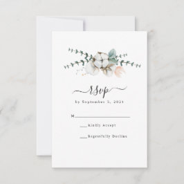 ファームハウスコットンユーカリ結婚プツス 出欠カード