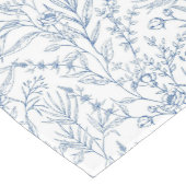 ファームハウスコテージブルーアンドホワイトボタニカル ショートテーブルランナー (コーナー)