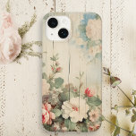 ファームハウスコテージ素朴フローラオンバーンサイディング Case-Mate iPhone 14ケース<br><div class="desc">非常にかわいらしフローラデザインは、素朴な農家の建物の風化納屋サイディングに水色の白とピンクのバラとワイルドフラワーのコーナのスプレーを特徴とする。</div>