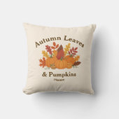 ファームハウスコージー秋デコアウィズカボチャ離れンと クッション (正面)
