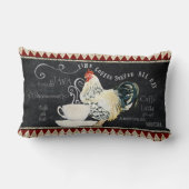 ファームハウスコーヒーキッチンロースターチョークレッドブラック ランバークッション (裏面)