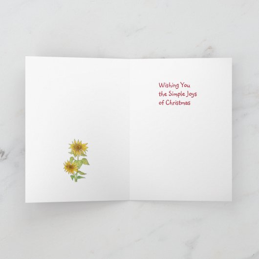 ファームハウスサンフラワークリスマスカード シーズンカード (内部)