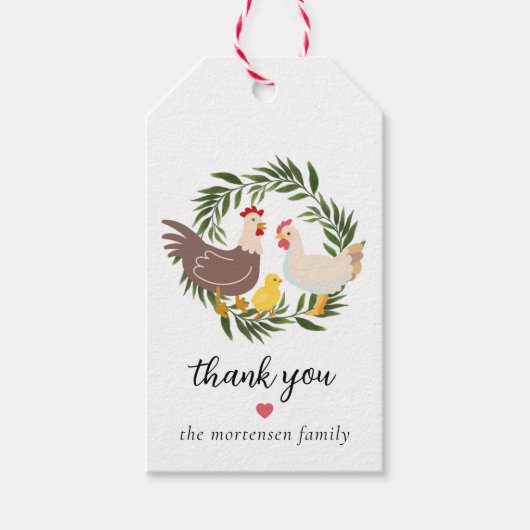 ファームハウスシックベビーサンキューユー ギフトタグ (正面)