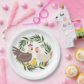 ファームハウスシック赤ちゃんシャワー ペーパープレート (パーティー)