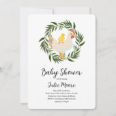 ファームハウスシック赤ちゃんシャワー 招待状 (正面)