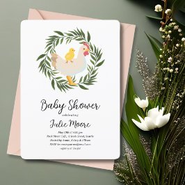 ファームハウスシック赤ちゃんシャワー 招待状