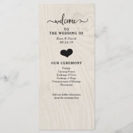ファームハウスシック |ハートと木材結婚式 プログラム