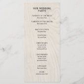 ファームハウスシック |ハートと木材結婚式 プログラム (裏面)