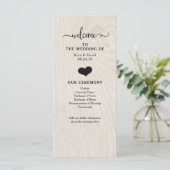 ファームハウスシック |ハートと木材結婚式 プログラム (スタンド正面)