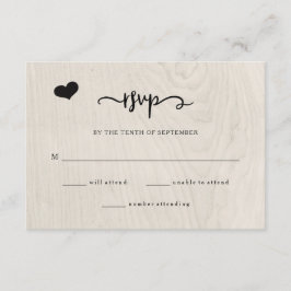 ファームハウスシック |モダンの素朴応答 出欠カード