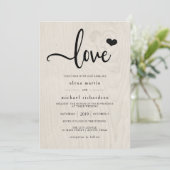 ファームハウスシック モダン愛素朴の結婚声 招待状 (スタンド正面)