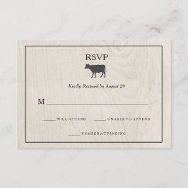 ファームハウスシック | White Wood with Cow Wedding RSVP