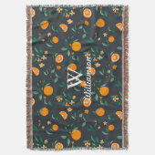 ファームハウスシトラスオレンジボタニカルファミリー名 スローブランケット (正面縦)