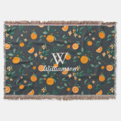 ファームハウスシトラスオレンジボタニカルファミリー名 スローブランケット (正面)