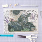 ファームハウスシャビーシック牛と子牛ティッシュペーパー 薄葉紙 (クラフト)