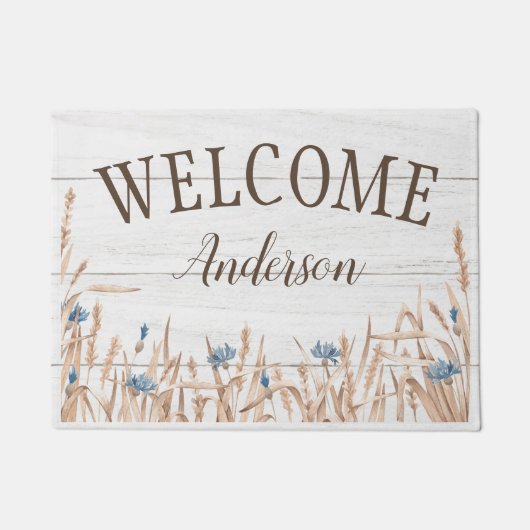 ファームハウスシープラップサマーフィールドシグネチャー ドアマット (正面)