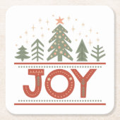 ファームハウスジョイクリスマス スクエアペーパーコースター (正面)