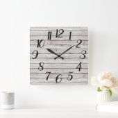 ファームハウススクエアクロック スクエア壁時計 (ホーム)