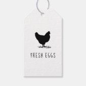 ファームハウススクリプトチキンエッグカートンラベル ギフトタグ (正面)