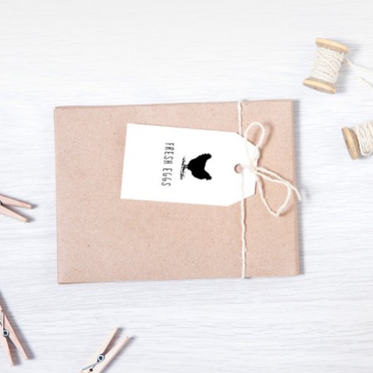 ファームハウススクリプトチキンエッグカートンラベル ギフトタグ