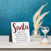 ファームハウススタイルのユーモアあふれるクリスマスサイン ギフト フォトプラーク (インサイチュ)