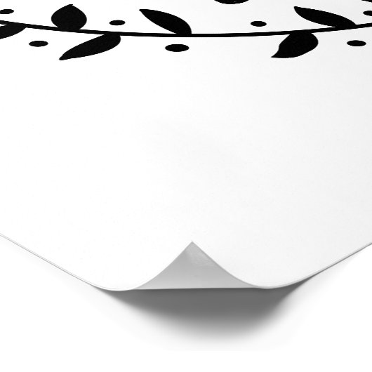 ファームハウススタイルイエズラブミー素朴つる植物リース ポスター (角)