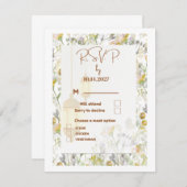 ファームハウススタイルウェディングRSVPカード 出欠カード (正面/裏面)
