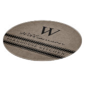 ファームハウススタイルバモノグラムのーラップファミリー名 カッティングボード (角)