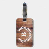 ファームハウススタイルバーンウッドプランクス&カントリーローレル ラゲッジタグ (裏面縦)