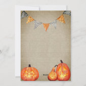 ファームハウススタイルパンプキンカービングパーティの招待状 シーズンカード (裏面)